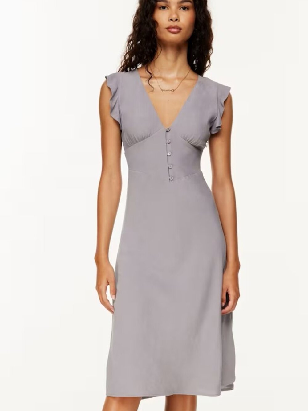 Aritzia Sunday Best Exude Dress Flutter-sleeve V-neck dress 8